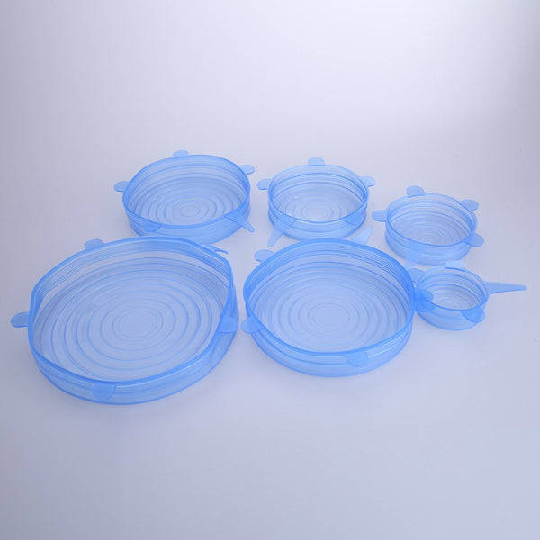 6Pcs Silicone Stretch Lids Universal