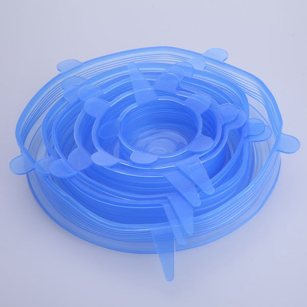 6Pcs Silicone Stretch Lids Universal